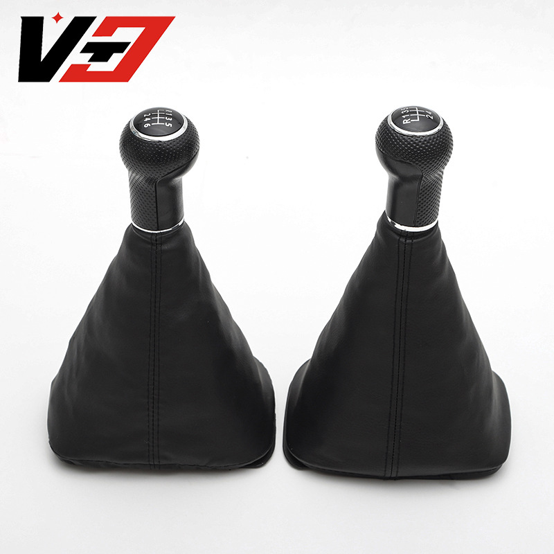 Suitable for Volkswagen Golf 4 Golf 5 Car Gear Head Black Leather Dust Cover Shift Assembly Accessories