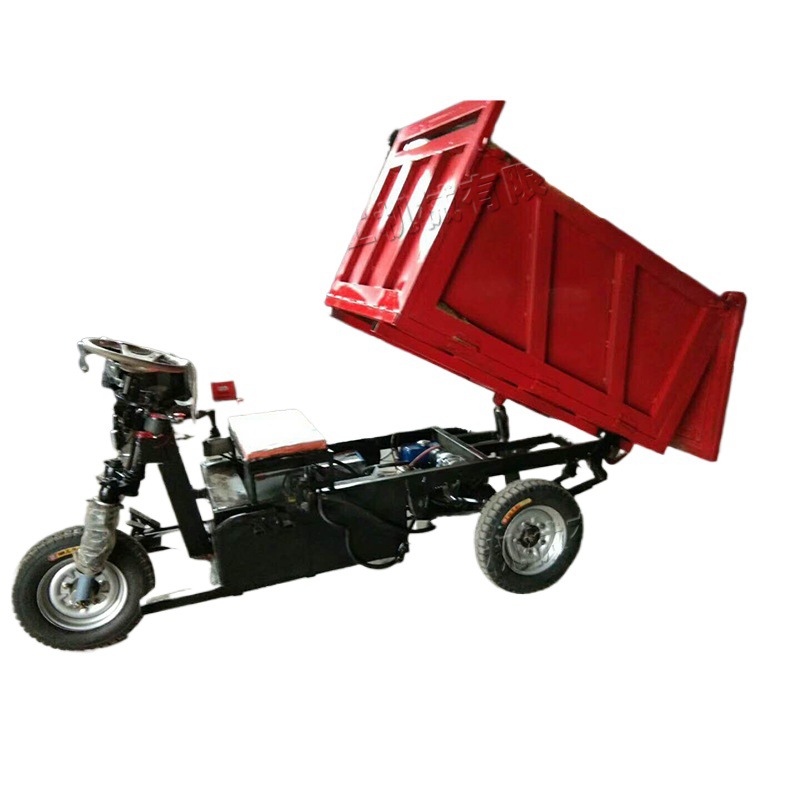 Pequeño triciclo diesel Hogar granja camión de alimentos sitio de construcción de ladrillo tirando del suelo autodescarga pequeña de tres ruedas