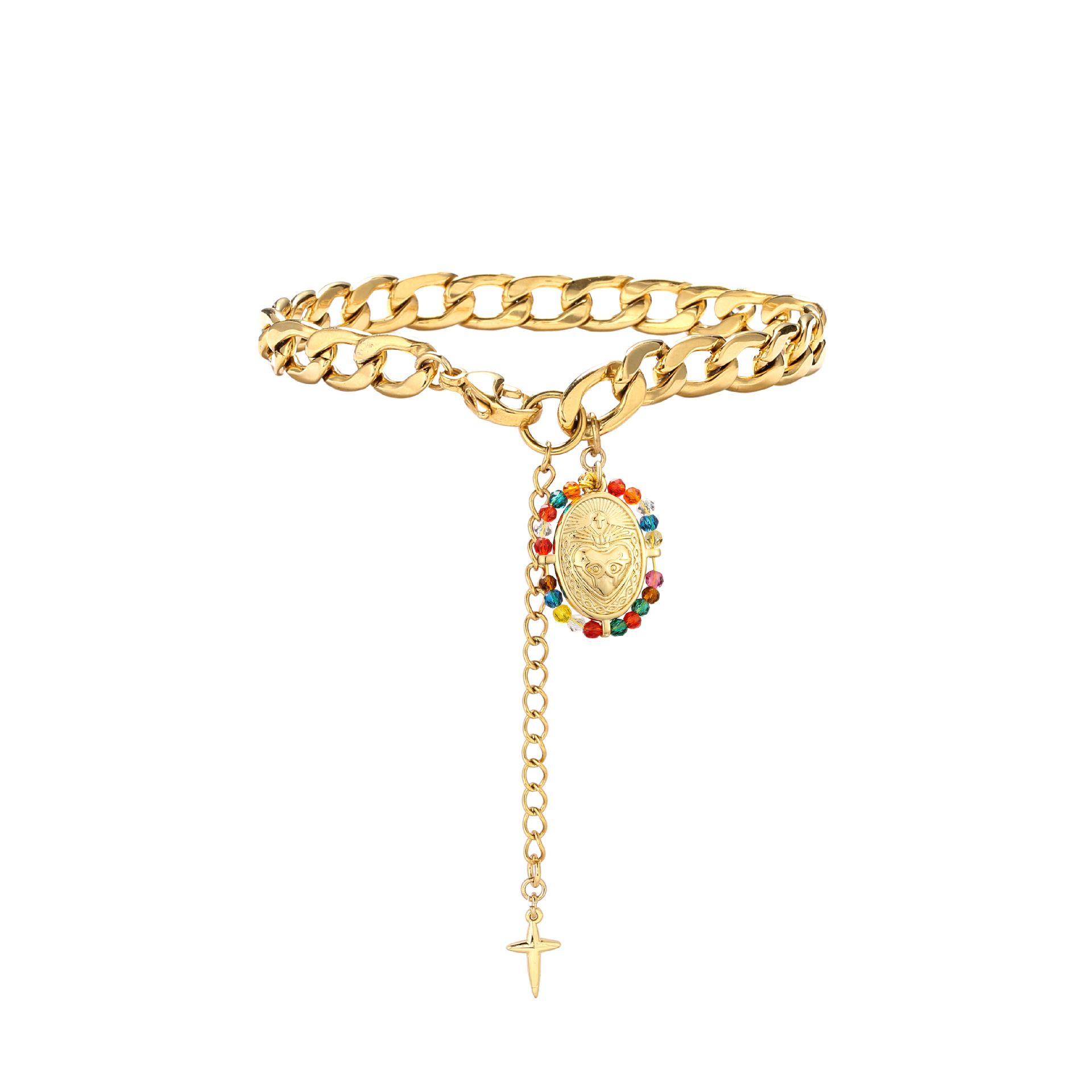 Jewelry Bracelet Handmade Beaded Pendant Bracelet Stained Glass Bracelet display picture 8
