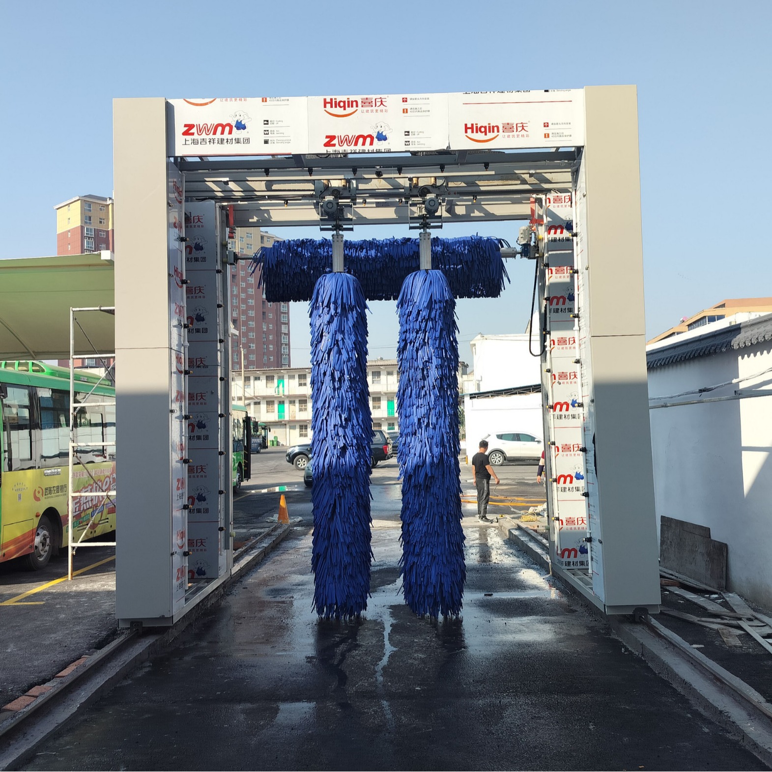 Máquina automática de lavado de autos para fábricas de comercio exterior, máquina automática de lavado de autos para gasolineras, grandes estacionamientos, equipo de lavado de autos continuo oscilante