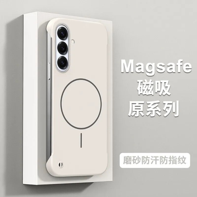 Suitable for Samsung S26Ultra Mobile Phone Case A56A35A16 Frameless Anti-Fall S25Ultra Magnetic Suction A22 Skin-Feel