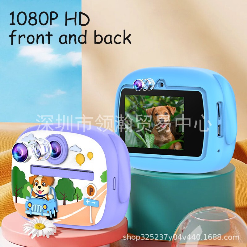 2026 New Model Children's Printing Camera, High-Definition Digital Dual-Camera, Capable of Recording and Uploading to Mobile Phones, Instant Print Camera, Cross-Border
