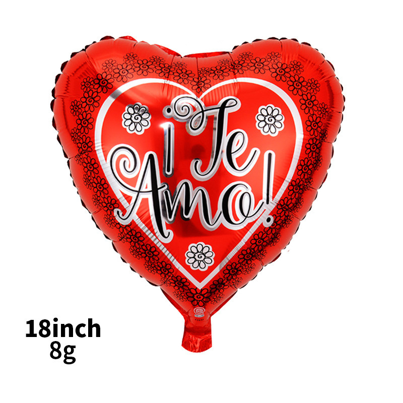 Globo de película de aluminio de amor occidental de 18 pulgadas LOVE Tanabata Día de San Valentín Boda Boda Confesión romántica Diseño de globo image 30