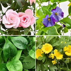 仿真植物壁掛假花藤條藤蔓綠植吊蘭室內吊頂垂吊裝飾塑料綠蘿吊籃