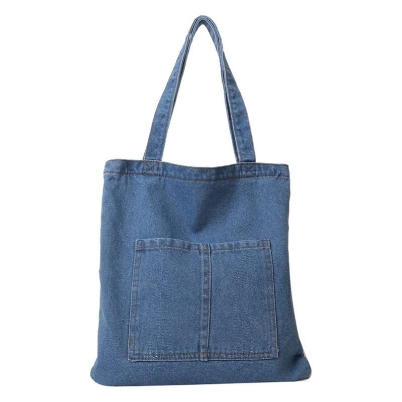 Simple moda Denim alta textura bolso de las mujeres 2023 Invierno nuevo estilo occidental color sólido de gran capacidad hombro bolsa de las axilas