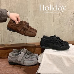 谷韻釜山博主 ~ 蘇ラインと同じタイプのレトロなストラップのマジックテープの底のカジュアルシューズの女性バレエの徳訓靴
