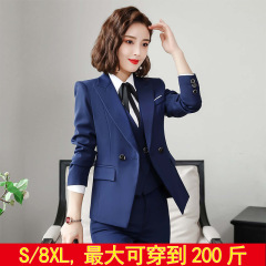 特超大サイズ職業服装スーツスーツ女性太ったmmプラス大サイズ200斤スーツ正装長袖スーツ