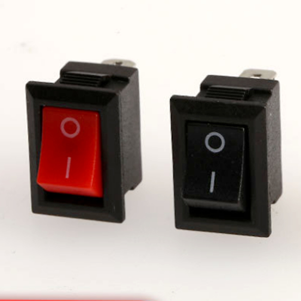 秋硕供应优质两档两脚电瓶车船型开关 黑盖红盖船型尺寸10*15