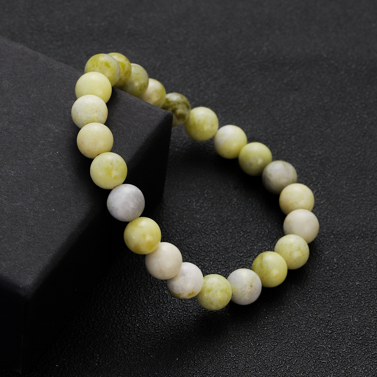 Natural Stone Beaded Bracelet Colourful Jade Agate Jewellery_voghion.com
