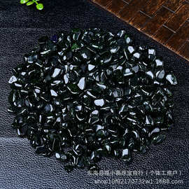 厂家批发天然绿沙石水晶碎石小颗粒鱼缸铺垫花盆造景装饰石供佛用