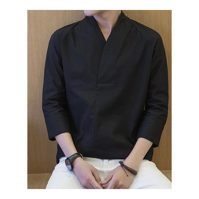 Traje Tang de verano de estilo chino, traje Han de manga corta para hombres y mujeres jóvenes, traje de monje, traje de meditación, traje de té, algodón y lino de verano image 6