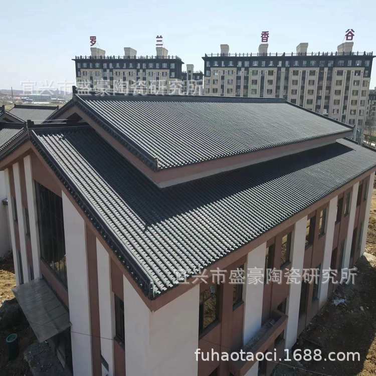 琉璃瓦仿古戗脊正脊甘蔗脊走兽半圆脊瓦正吻垂兽宝鼎翘角专业厂家