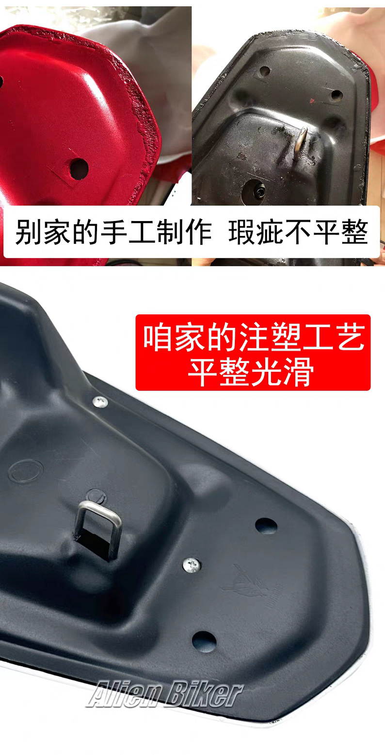 Suitable for Honda CB/CBR650R 2019-2023 modified 3.5 generation passenger-capable rear hump white blank three-piece set