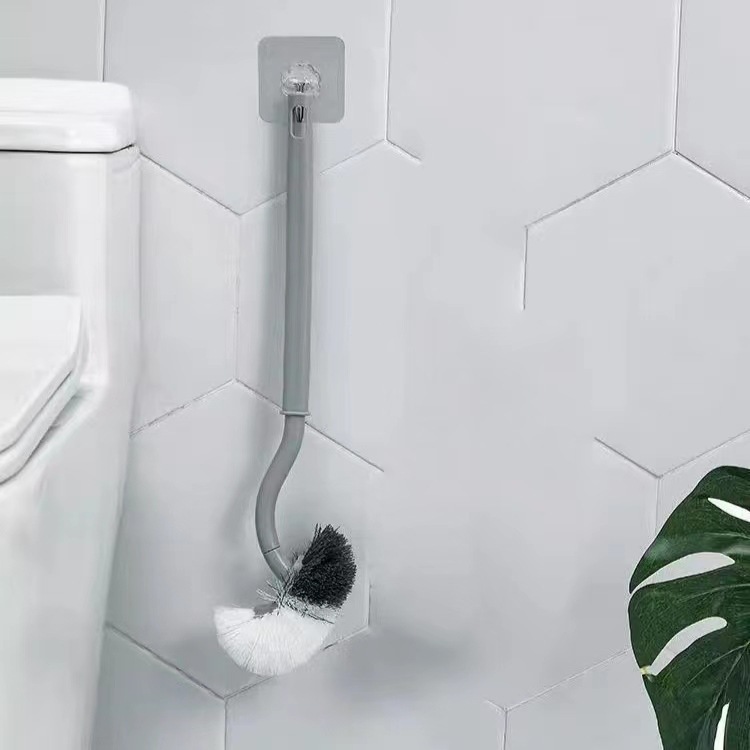 Cepillo de limpieza taza cubierta de cepillo de inodoro de mango largo material de plástico alambre de acero conjunto de bola de suministro directo