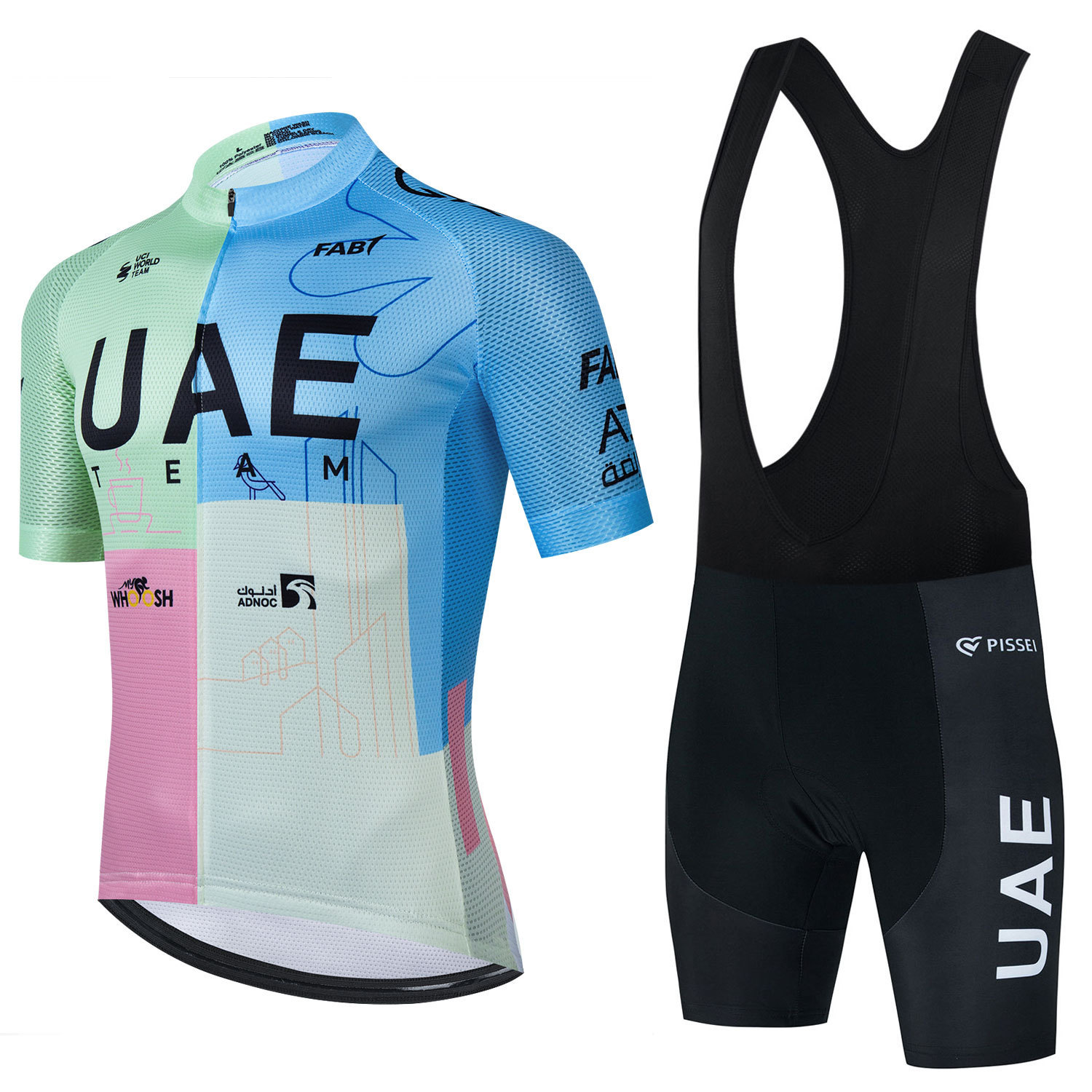 跨境热品2024新款UAE骑行服套装夏季男女山地车公路速干自行车衫