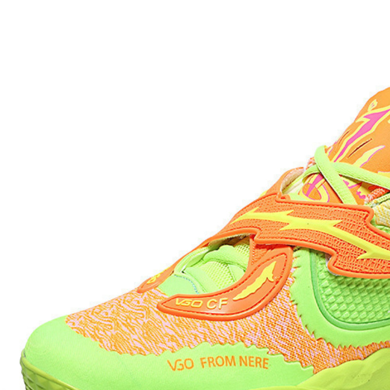 Velcro fastening unisex couple's mesh basketball shoes for primary and secondary school students, colorful, non-slip, shock-absorbing, professional competition shoes