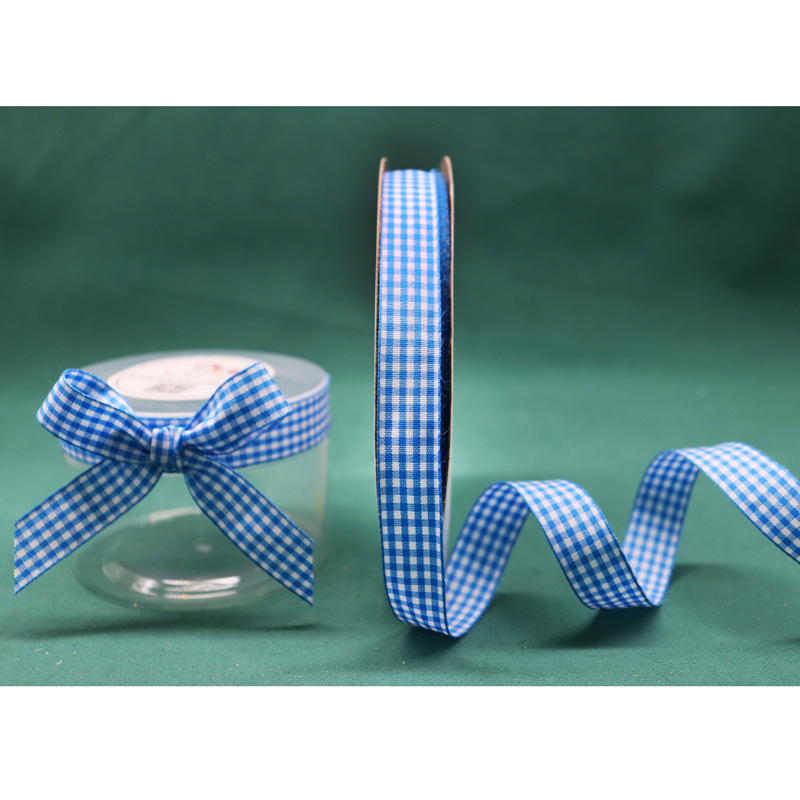 Pastoral estilo Plaid cinta de la torta de la cinta hecha a mano DIY material accesorios para el cabello cinta flor caja de regalo cinta de embalaje