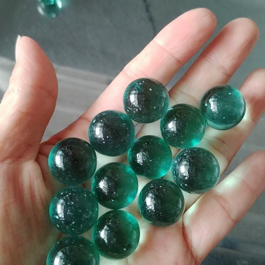 Cuentas de vidrio de 6-13 mm, transparentes, ecológicas, bolas de vidrio de 14 mm y 16 mm, blancas, negras, verdes, venta al por mayor.