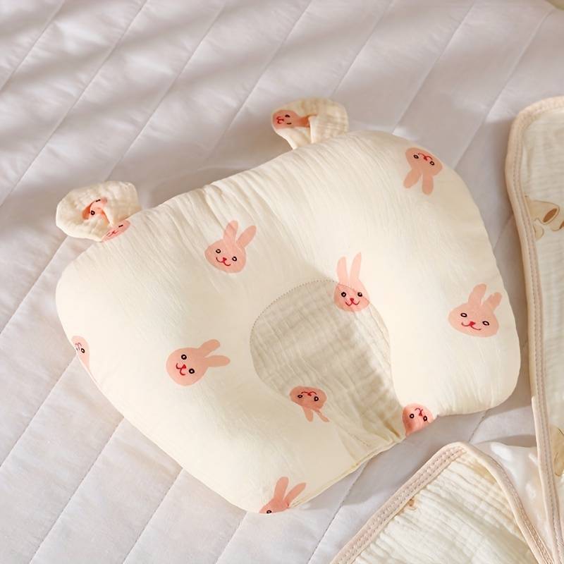 Almohada para bebé, protección para el cuello en forma de oso, almohada de fijación de cabeza anti-desviación, almohada para dormir para bebé, explosión transfronteriza de Amazon