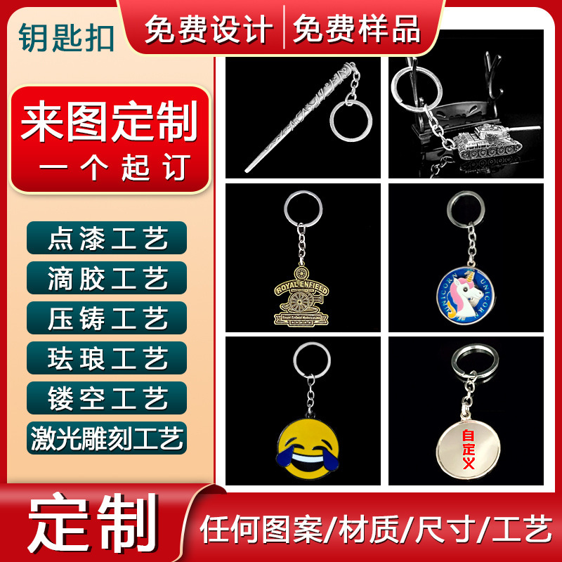 Custom Metal Keychain Pendant Options: Lacquered 3D Small Accessory Charms, Custom Car Key Pendants Custom Metal Keychain Pendant Options: Lacquered 3D Small Accessory Charms, Custom Car Key Pendants
