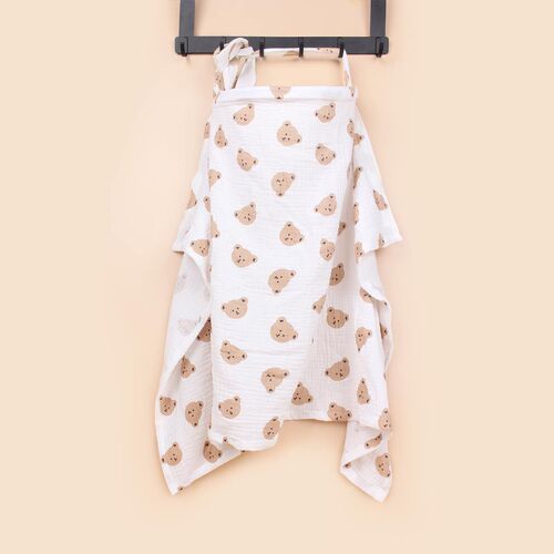 INS Pure Cotton Baby Blanket Outdoor Nursing Towel Anti-Walkthrough Covering Scarf Feeding Shirt Blanket Nursing Cover Top Perinatal Basket