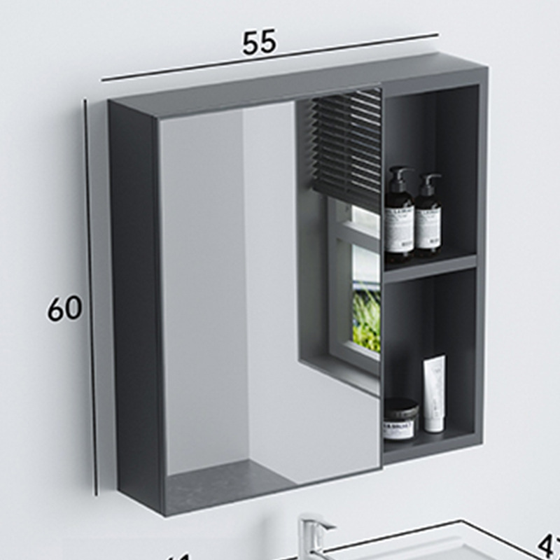 Shiqi nuevo 14mm panal gabinete de baño de aluminio inteligente espejo gabinete combinación cerámica cuenca integrada