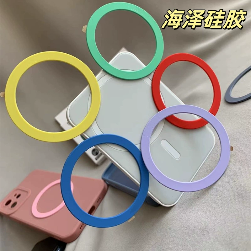 Магнитное кольцо из жидкого силикона, магнитный держатель для телефона MagSafe, вспомогательная подставка для беспроводной зарядки, магнитное кольцо-подставка.