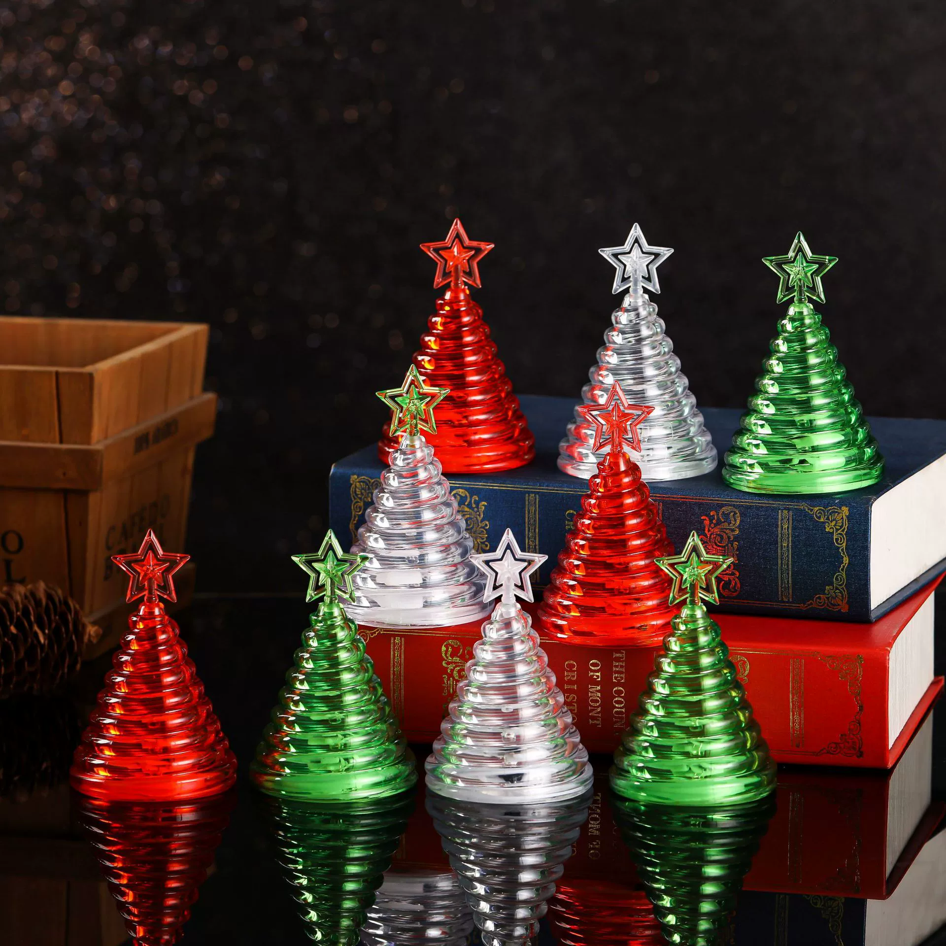 Светодиодные украшения для рождественской елки, искусственные акриловые цифровые свечи, креативный рождественский подарок, украшение, атмосферный свет