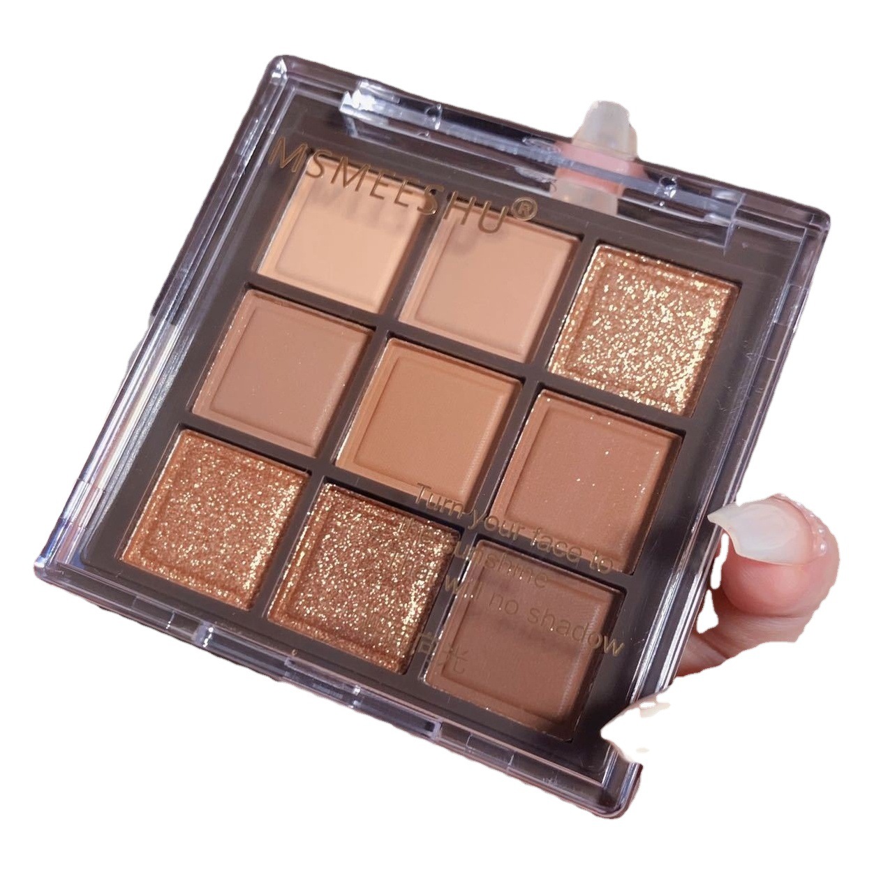 Nueve colores de la placa de chocolate Mocha color tierra perla mate luz diaria de maquillaje ins estudiante barato nueva venta al por mayor