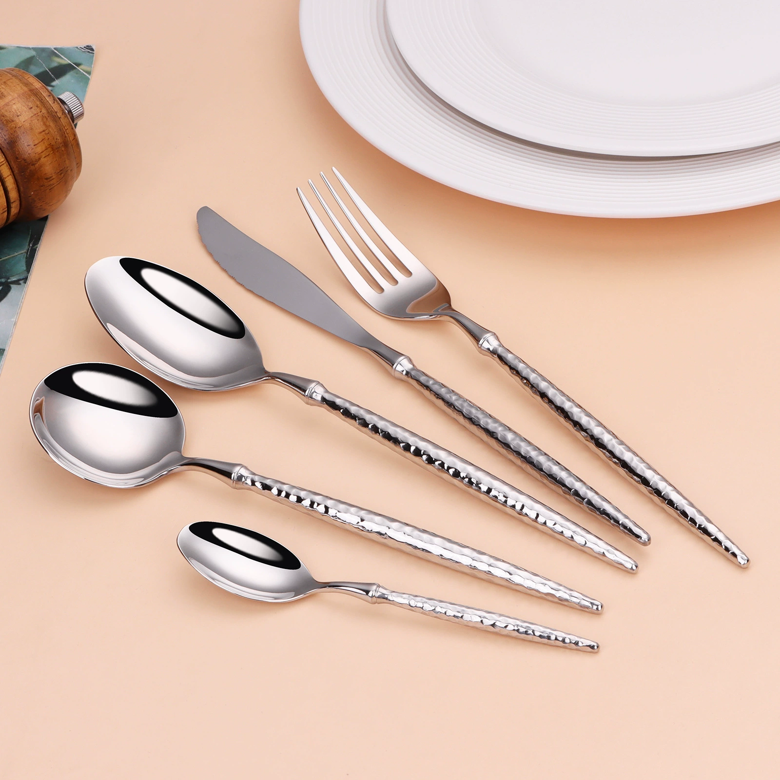 With a forged pattern tableware stainless steel, set, handle, European style