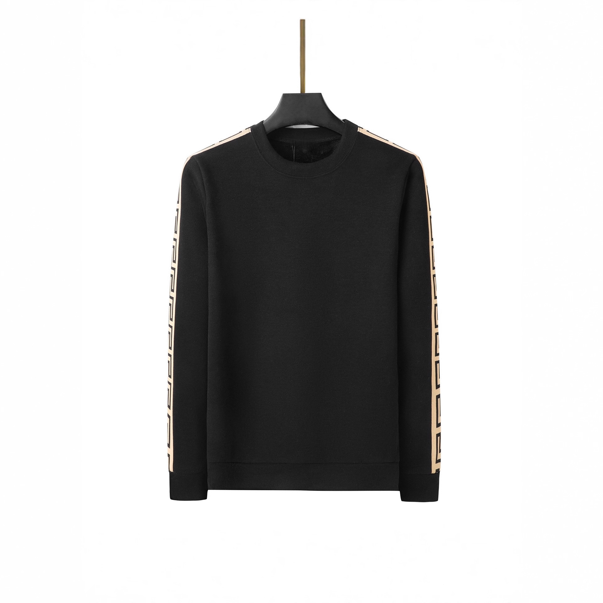 European Cross-Border Autumn and Winter Men's Crew Neck Fleece Sweatshirt Casual Trendy Plus-Size Fashion Top