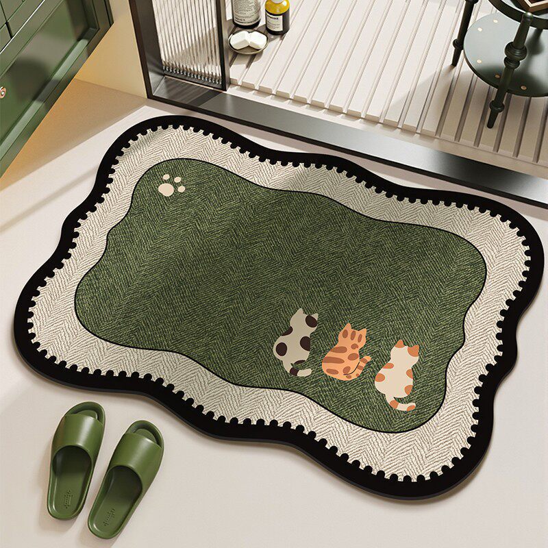 Cartoon Animation Diatom Mud Bathroom Floor Mat, Bathroom Door Absorbent Quick-Dry Non-Slip Foot Mat, Household Kitchen Door Mat Cartoon Animation Diatom Mud Bathroom Floor Mat, Bathroom Door Absorbent Quick-Dry Non-Slip Foot Mat, Household Kitchen Door Mat