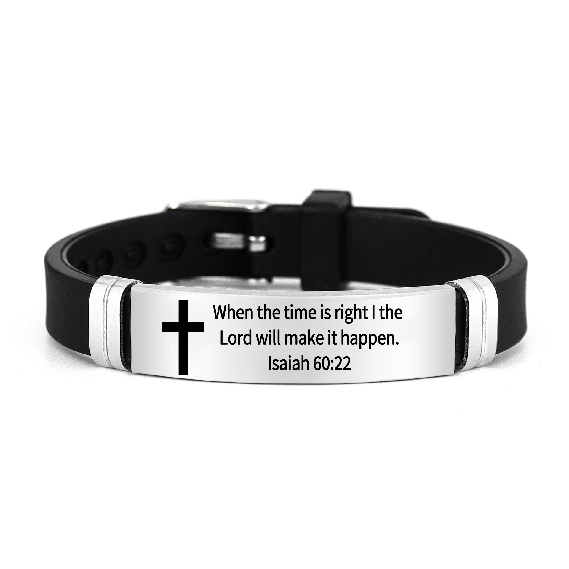 Pulseras de acero inoxidable Europa y América transfronterizas pulseras de acero de aluminio, regalos de vacaciones, grabaciones, regalos, pulseras deportivas en stock