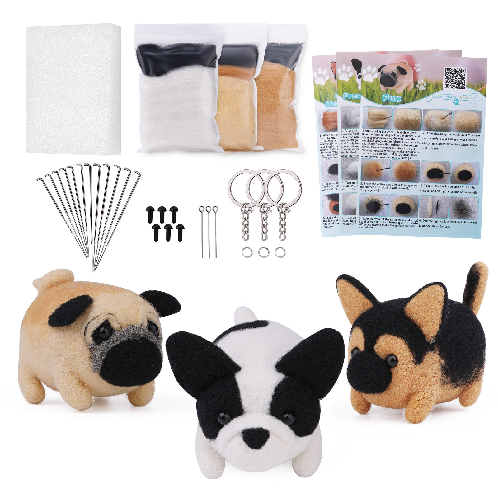 크기: 영어 교육 + 비디오; 색상: 3 마리의 개 combination-DY0241