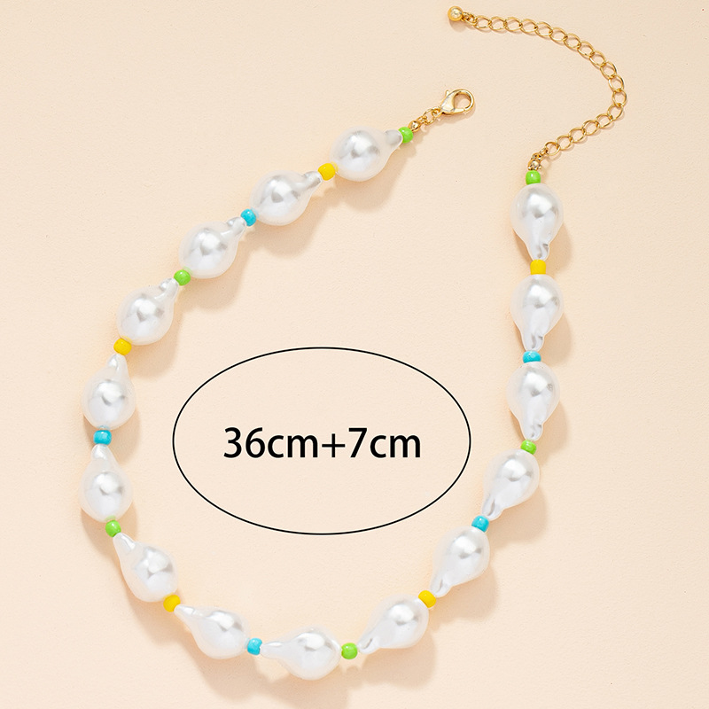 Heart-shaped Pearl Flower Shell Beaded Multicolor Necklace Wholesale Nihaojewelry display picture 8