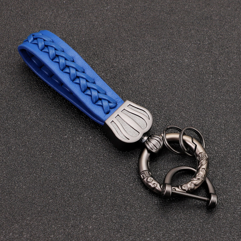 Correa de moda, cuerda de cuero, llavero de coche, colgante de alta gama, decoración simple creativa, colgante de cintura, regalo de pareja para hombres y mujeres