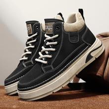 一件代发秋季新款潮流新款百搭厚底时尚男鞋休闲工装抖音爆款潮鞋