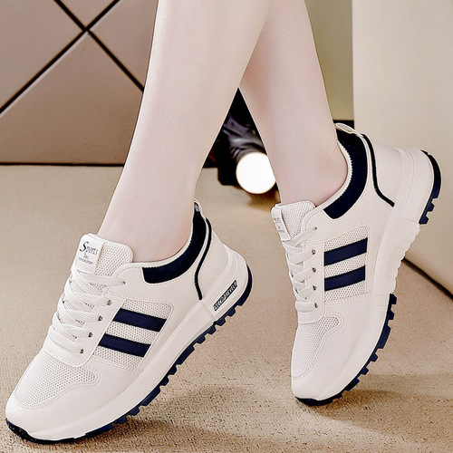 Women's Sports Shoes, Lady Athletic Shoes, Thick Sole White Women's Fashion Sports Shoes, Versatile Lightweight Sneakers, Casual Shoes