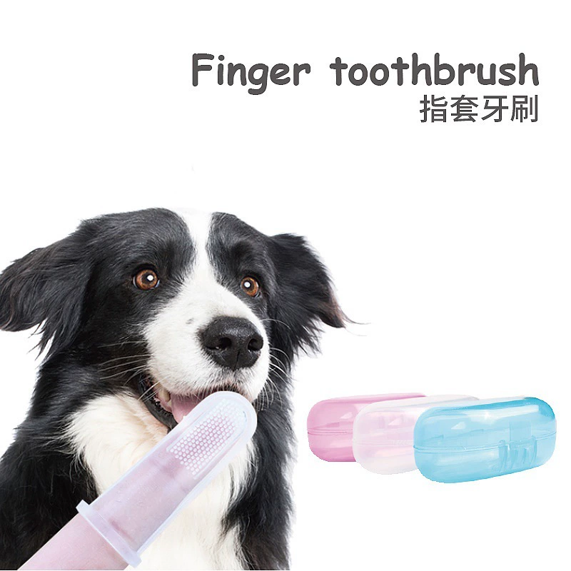 Pet Силиконовая зубная щетка для пальцев Pet Щетка для ухода за полостью рта Щенок Кошка Набор кистей Оптовая Продажа с фабрики
