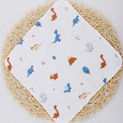 Yobaxing High-density 6-layer Cotton Fabric Cartoon Pattern Handkerchief with Multiple Styles, Delicate and Soft, Baby Handkerchief