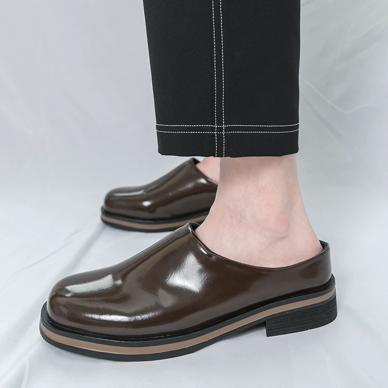 Женские туфли из мягкой кожи, классический британский стиль, полусапожки-лоферы, новинка 2025 года, модные цветовые сочетания, толстая подошва, толстый каблук, трендовые туфли