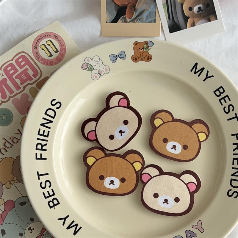Adorable oso fácil oso sin marcas pestañas adornamiento para el cabello de la niña corazón frente lateral de cabello roto acabado artefacto joyas de cabeza