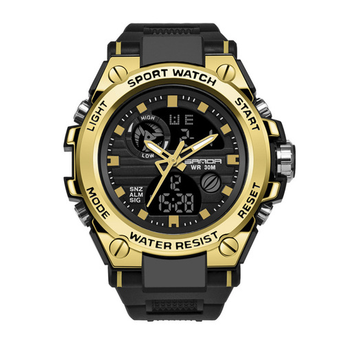 SANDA 739 multifunctional waterproof electronic sports watch chronograph calendar alarm luminous students and teenagers