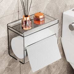 Multifunctional Wall-Mounted Waterproof Tissue Box Toilet Bathroom Luxury No-Drill Tissue Holder Toilet Paper Roll Tissue Box