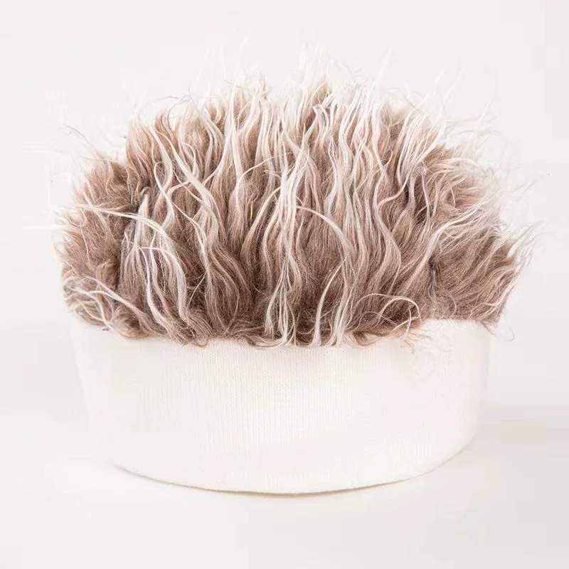 Demi-season velvet retro wig cap, knitted hat, Korean style