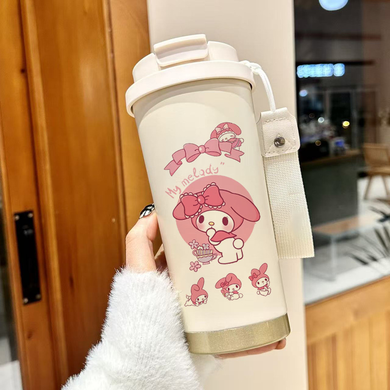 304ステンレス製スズラン保温カップ、可愛いコーヒーカップ、高見えする女性用携帯車載カップ、漫画風ウォーターカップ|undefined