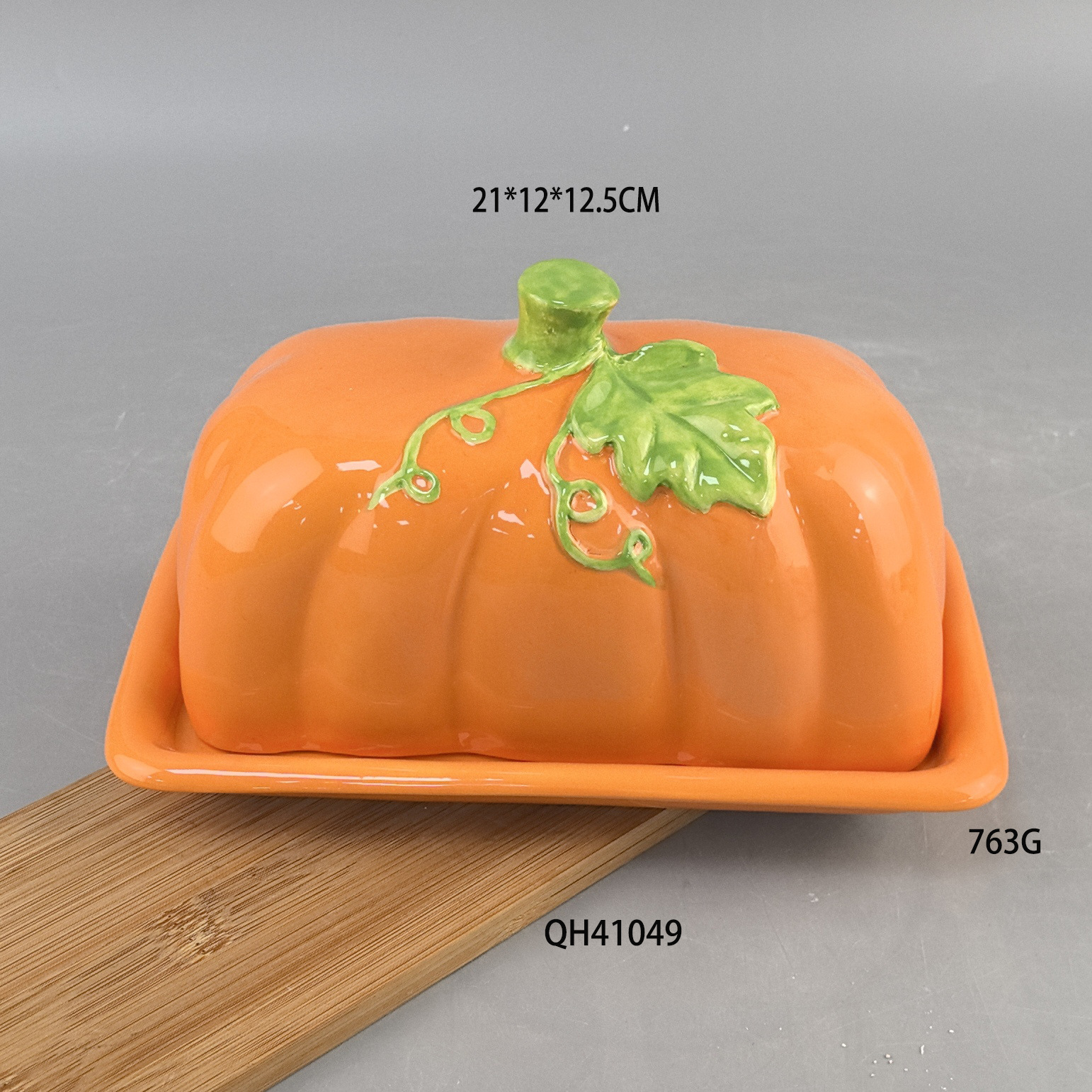 Creatividad transfronteriza de Halloween cerámica calabaza forma caja de pan cerámica artesanía pan pastel dulces platos de frutas