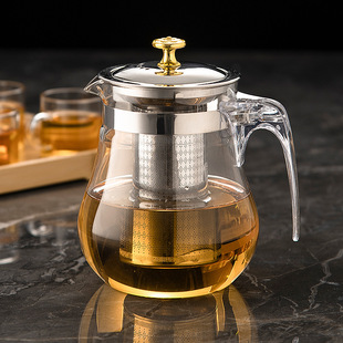 Tea Kettle 304 Stainless Steel Liner Teapot High Borosilicate Glass Pot Household Tea Set Elegant Cup Tea Cup Can Be Heated