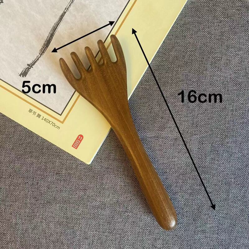 鹿角櫛マッサージ櫛鹿角熊手小蛙鼻掛器金糸緑檀木櫛鹿角櫛マッサージ器|undefined