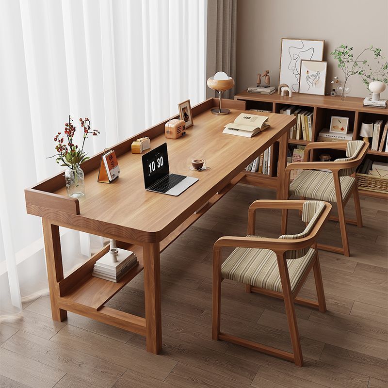 Solid Wood Double Desk Against the Wall, Long Table for Home Use, Simple Modern Student Writing Desk, Study Desk, Office Computer Desk Solid Wood Double Desk Against the Wall, Long Table for Home Use, Simple Modern Student Writing Desk, Study Desk, Office Computer Desk